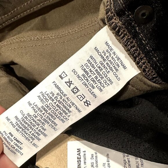 NWT Prana Men's Brion 11 inch Short in Slate Green Crux Rock - Size 30 - Picture 5 of 10